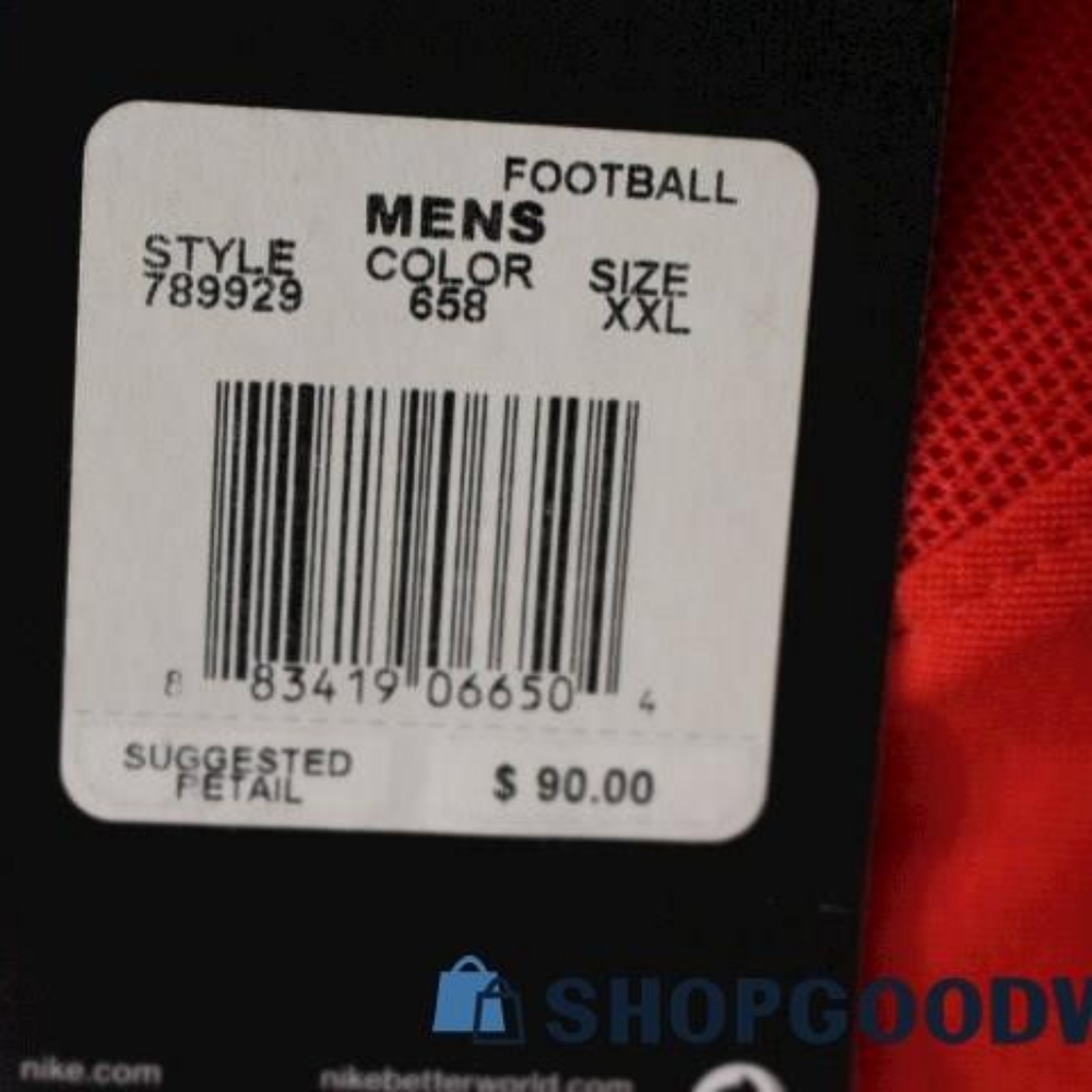 NWT Nike Men's Red/White Football Jersey SZ-XXL - Picture 4 of 8